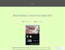 Tablet Screenshot of bloodbrothers2hack.wordpress.com