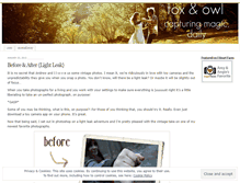 Tablet Screenshot of foxandowlphotography.wordpress.com