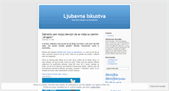 Desktop Screenshot of ljubavnaiskustva.wordpress.com