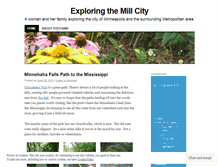Tablet Screenshot of exploringthemillcity.wordpress.com
