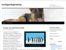 Tablet Screenshot of michigandogtraining.wordpress.com