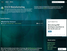 Tablet Screenshot of bbmanufacturing.wordpress.com