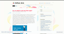 Desktop Screenshot of joshuajava.wordpress.com