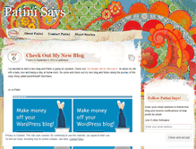 Tablet Screenshot of patinisays.wordpress.com
