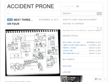 Tablet Screenshot of accidentprone.wordpress.com