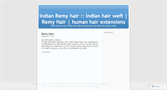 Desktop Screenshot of indianremyhair.wordpress.com