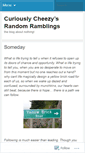 Mobile Screenshot of curiouslycheezy.wordpress.com