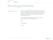 Tablet Screenshot of fourleggedmedia.wordpress.com