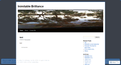 Desktop Screenshot of inimitablebrilliance.wordpress.com