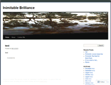 Tablet Screenshot of inimitablebrilliance.wordpress.com