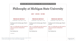 Desktop Screenshot of msuphilosophy.wordpress.com