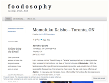 Tablet Screenshot of foodosophy.wordpress.com