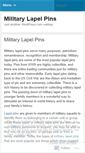 Mobile Screenshot of lapelmilitarypins.wordpress.com