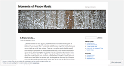 Desktop Screenshot of momentsofpeacemusic.wordpress.com