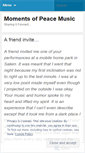 Mobile Screenshot of momentsofpeacemusic.wordpress.com