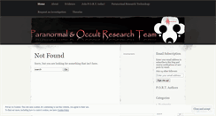 Desktop Screenshot of paranormaloccultresearch.wordpress.com