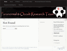 Tablet Screenshot of paranormaloccultresearch.wordpress.com