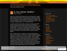 Tablet Screenshot of optimumhealthmissoula.wordpress.com