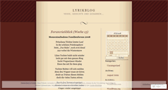 Desktop Screenshot of lyrikpriv.wordpress.com