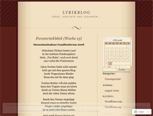 Tablet Screenshot of lyrikpriv.wordpress.com