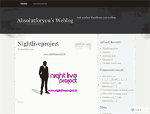 Tablet Screenshot of absolutforyou.wordpress.com