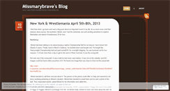 Desktop Screenshot of missmarybrave.wordpress.com