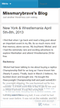 Mobile Screenshot of missmarybrave.wordpress.com