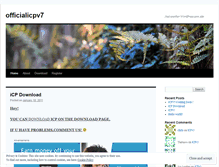 Tablet Screenshot of officialicpv7.wordpress.com
