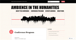 Desktop Screenshot of ambienceconference.wordpress.com