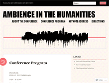 Tablet Screenshot of ambienceconference.wordpress.com