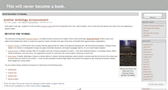 Desktop Screenshot of itllneverbeabook.wordpress.com