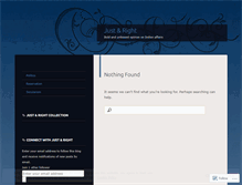 Tablet Screenshot of justandright.wordpress.com