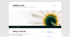 Desktop Screenshot of orderinlife.wordpress.com