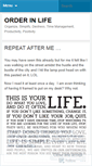Mobile Screenshot of orderinlife.wordpress.com