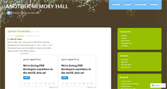 Desktop Screenshot of anothermemoryhall.wordpress.com