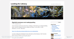 Desktop Screenshot of lookingforliteracy.wordpress.com