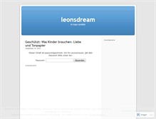 Tablet Screenshot of leonsdream.wordpress.com