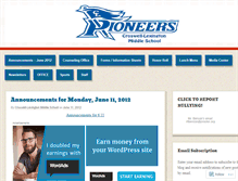 Tablet Screenshot of croswelllexingtonmiddleschool.wordpress.com
