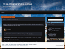 Tablet Screenshot of entrepreneurshipsuccess.wordpress.com