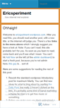 Mobile Screenshot of ericsperiment.wordpress.com