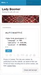 Mobile Screenshot of ladyboomer.wordpress.com
