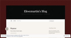 Desktop Screenshot of ekwemartin.wordpress.com