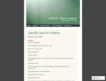 Tablet Screenshot of animalsforadoptionsg.wordpress.com