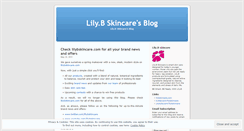 Desktop Screenshot of lilybskincare.wordpress.com