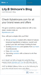 Mobile Screenshot of lilybskincare.wordpress.com
