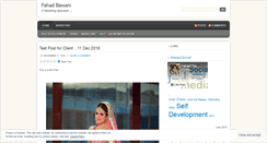 Desktop Screenshot of fahadbawani.wordpress.com