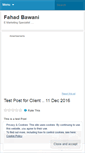 Mobile Screenshot of fahadbawani.wordpress.com