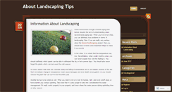 Desktop Screenshot of aboutlandscapingtips.wordpress.com