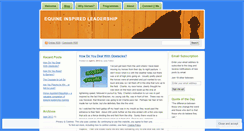 Desktop Screenshot of equineinspiredleadership.wordpress.com
