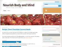 Tablet Screenshot of nourishbodyandmind.wordpress.com